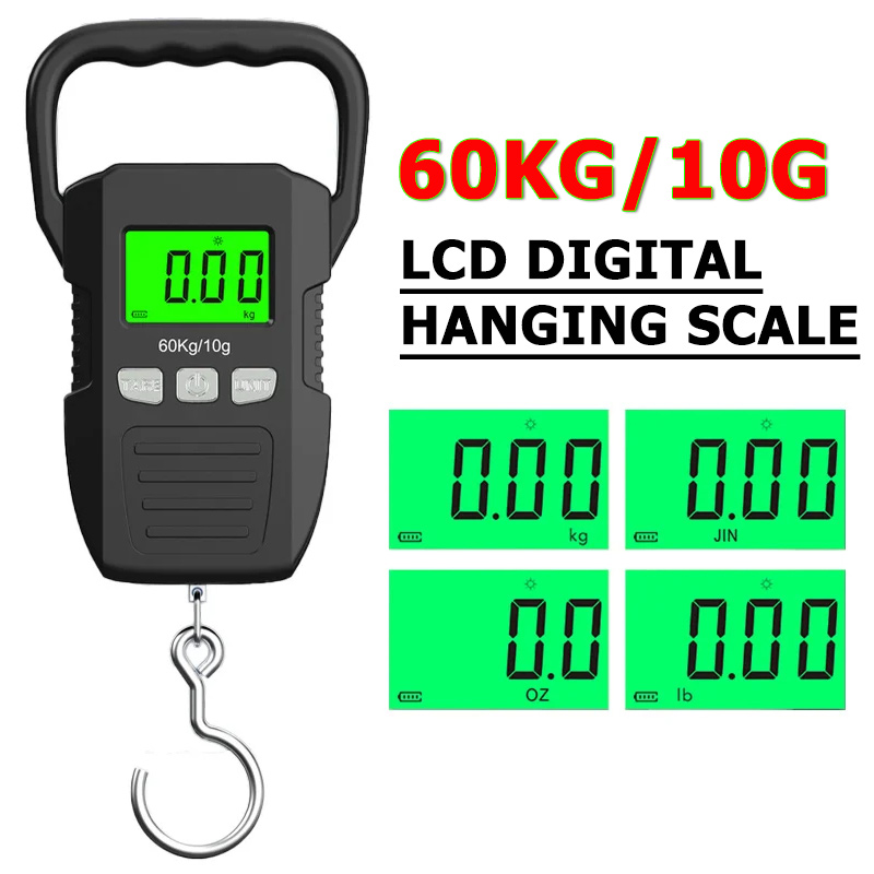 Tape Dispenser Weighted - 60 kg/10 g LCD Digitale Hängewaage