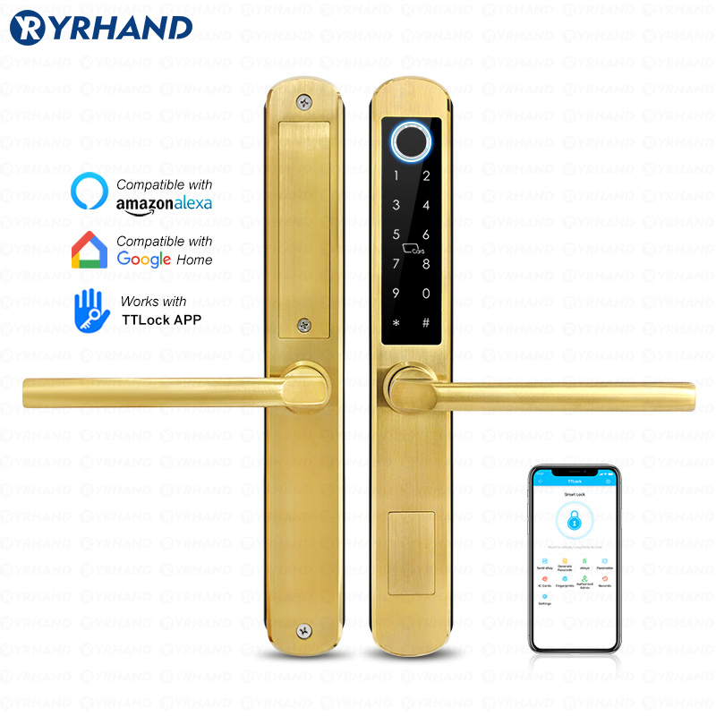 Letter Opener Brass - IP66 Gold Edelstahl Schiebeglas Smart Lock