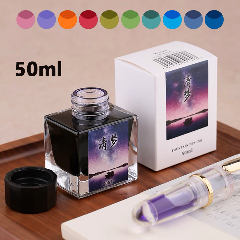 Fountain Pen Bottled Ink - MAJOHN 50 ml Füllfederhalter-Tinte, verschiedene Farben,