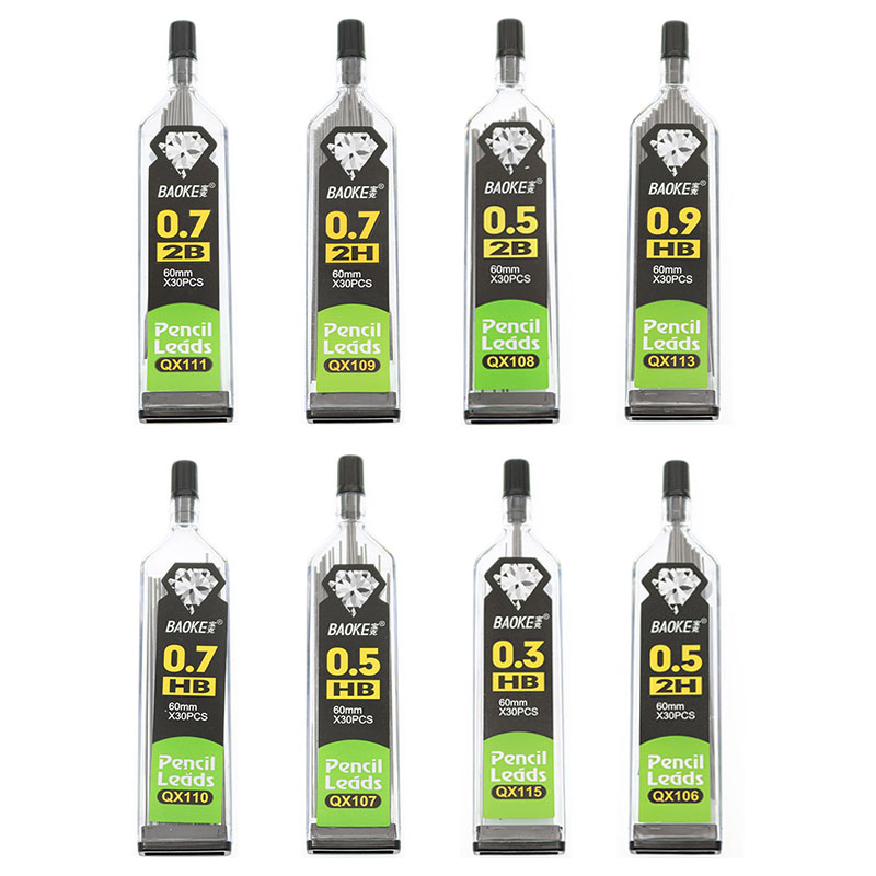 Mechanical Pencil 0.3 - 30 Stück/Flasche, automatische Bleistiftmine 2B 2H