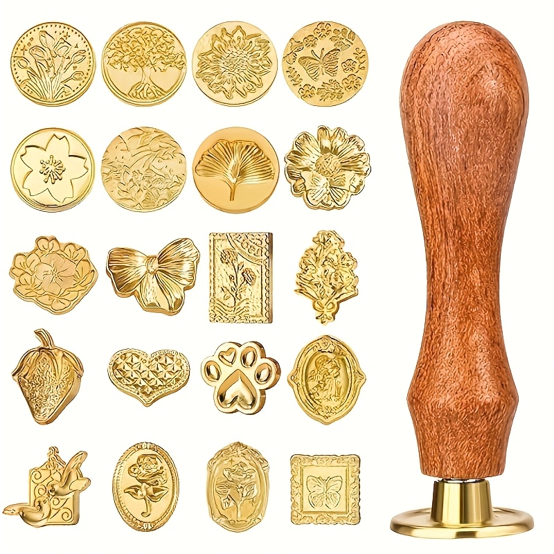 Wax Seal Stamp Set - 21-teiliges Wachssiegel-Set mit verschiedenen Stilen, klassisches