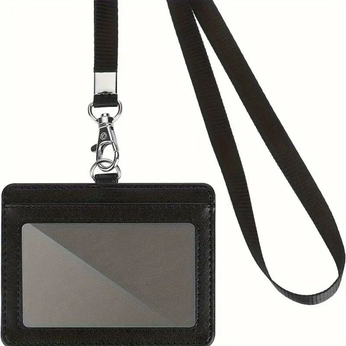 Index Card Holder - 1-teiliger horizontaler Ausweishalter mit verstärktem Ausweisband
