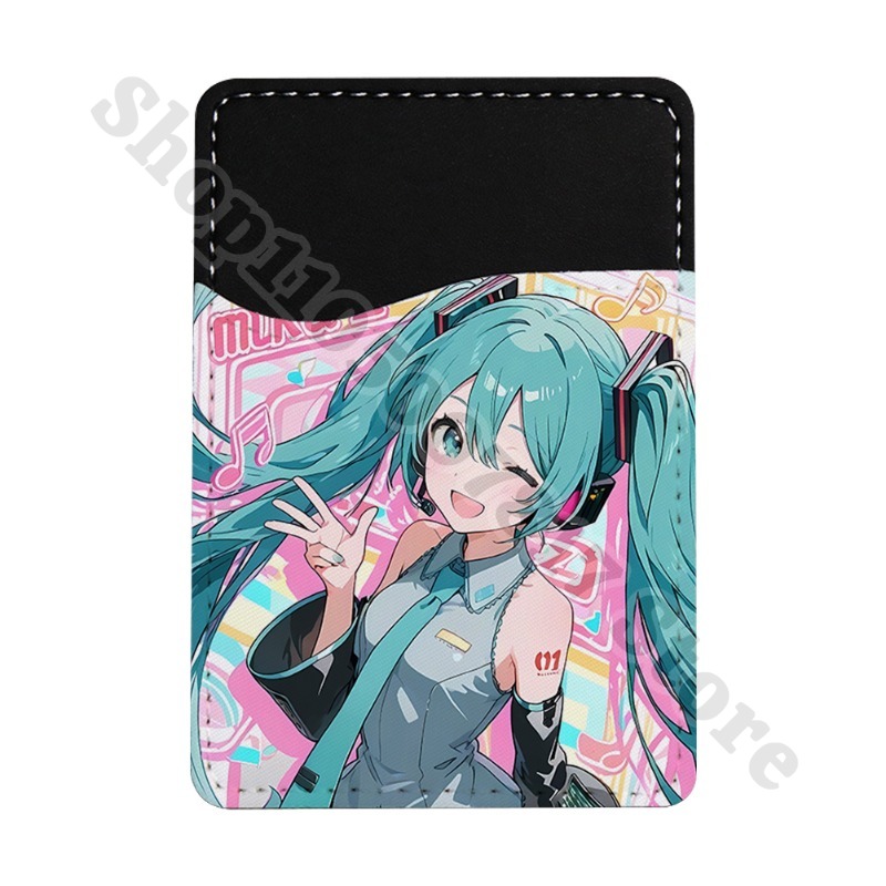 Index Card Holder - Kreatives Handy-Deko-Zubehör Ultradünne Brieftasche Hatsune Miku