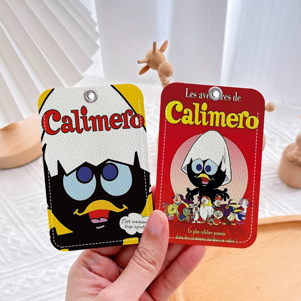 Card Index Box - Cartoon C-Calimero 1 Stück PU-Leder Kartenhalter