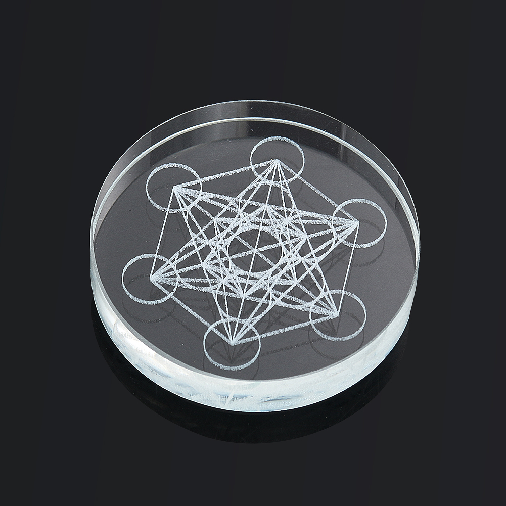 Paper Weight Crystal - Metatron Würfel Kristall Display Stand Basis