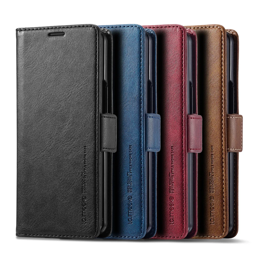 Index Card Holder - Leder-Brieftaschen-Handyhülle für Samsung Galaxy Z Fold