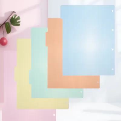 Tab Divider A4 - 10 Stück A4 Kunststoff-Indexregisterkarten, bunt, hell,