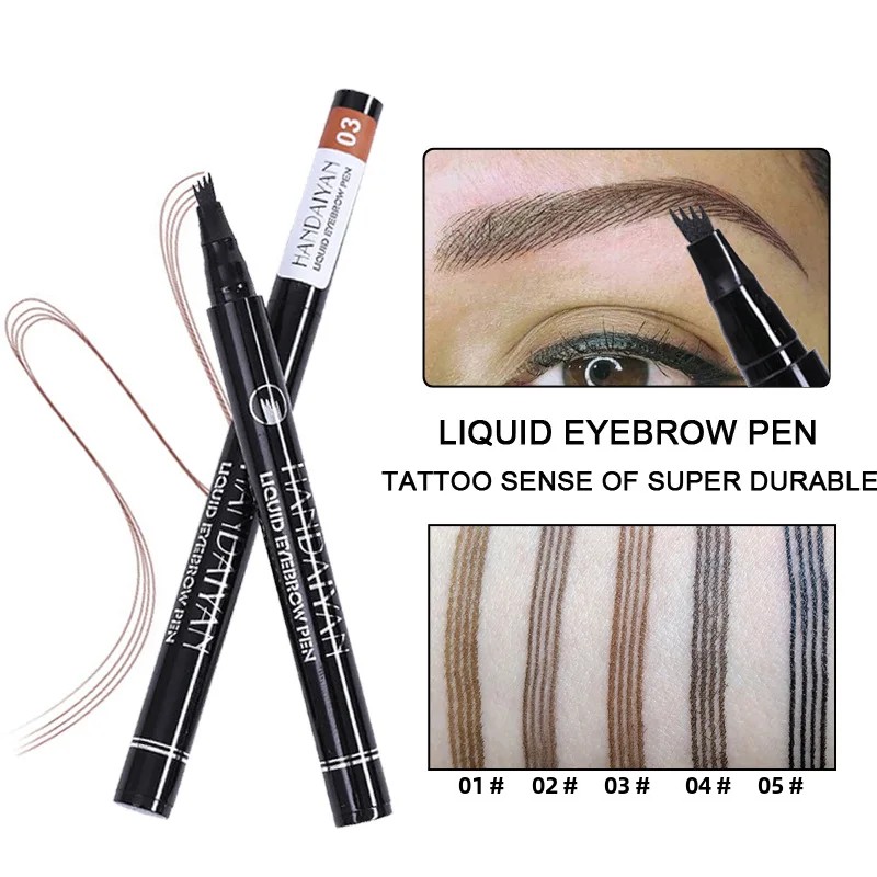 Correction Pen Fine - 4D Microblading Augenbrauenstift mit 4 Gabeln,