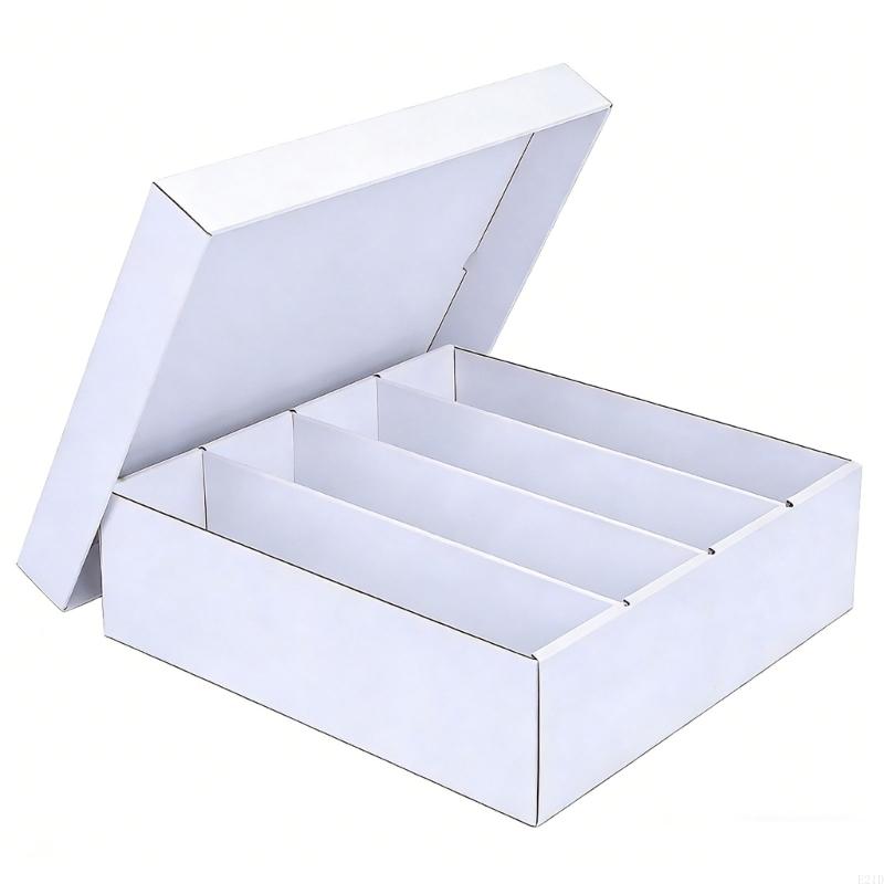 Card Index Box - Leichte, tragbare Kartenbox mit mehreren Fächern,