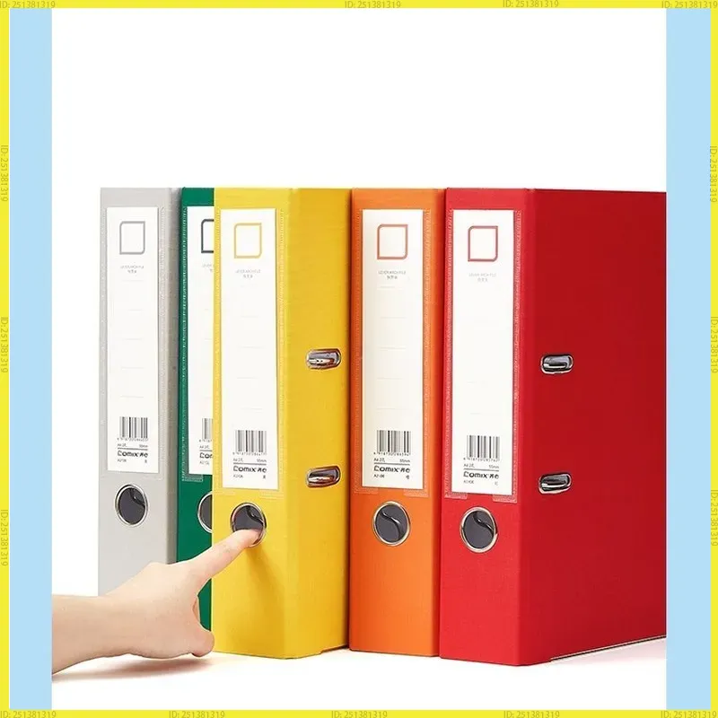 Binder A4 Lever - Mehrfarbiger großer Ringbuch, A4-Hebelbogen-Aktenordner für Dokumente,