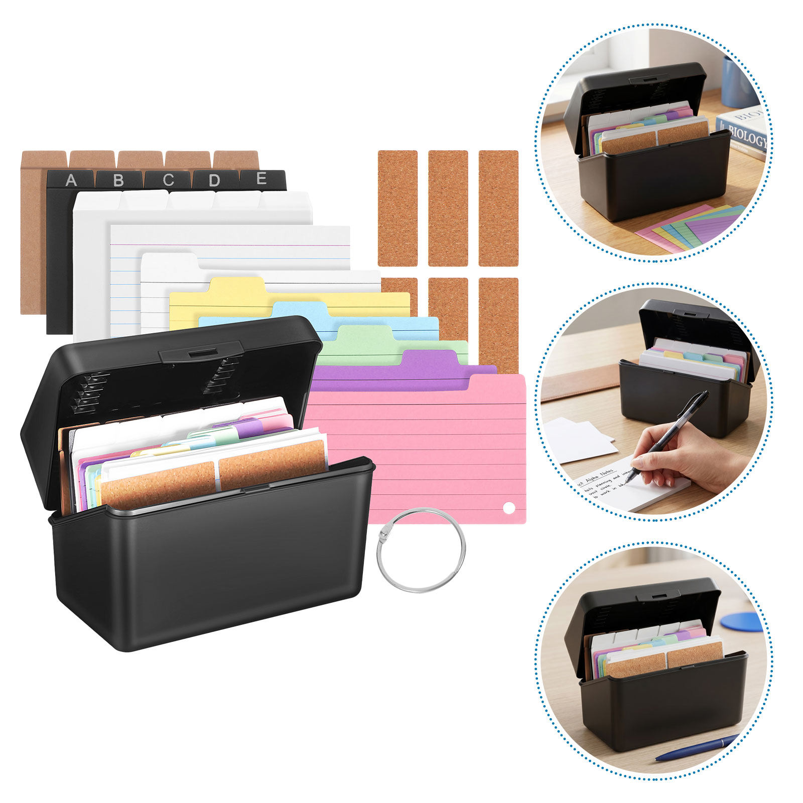 2 Sets Desktop-Kartenaufbewahr – Card Index Box Bewertung und Preis