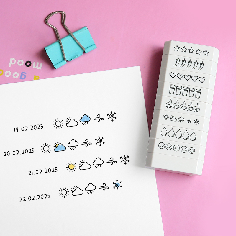 8-lagiger Stempel mit 5-Sterne – Rubber Date Stamp Bewertung und Preis