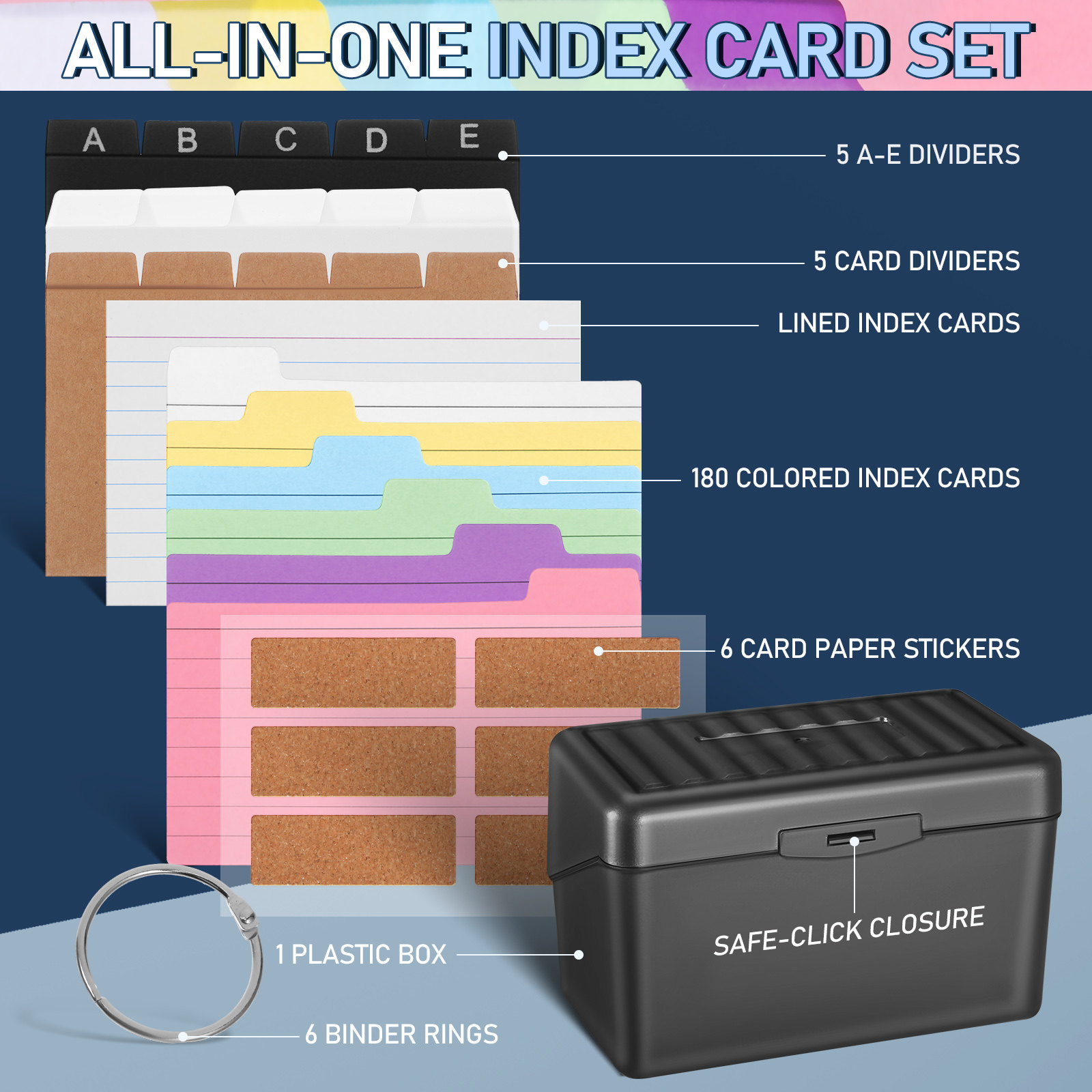 1 Set Desktop-Karten-Organizer – Card Index Box Bewertung und Preis
