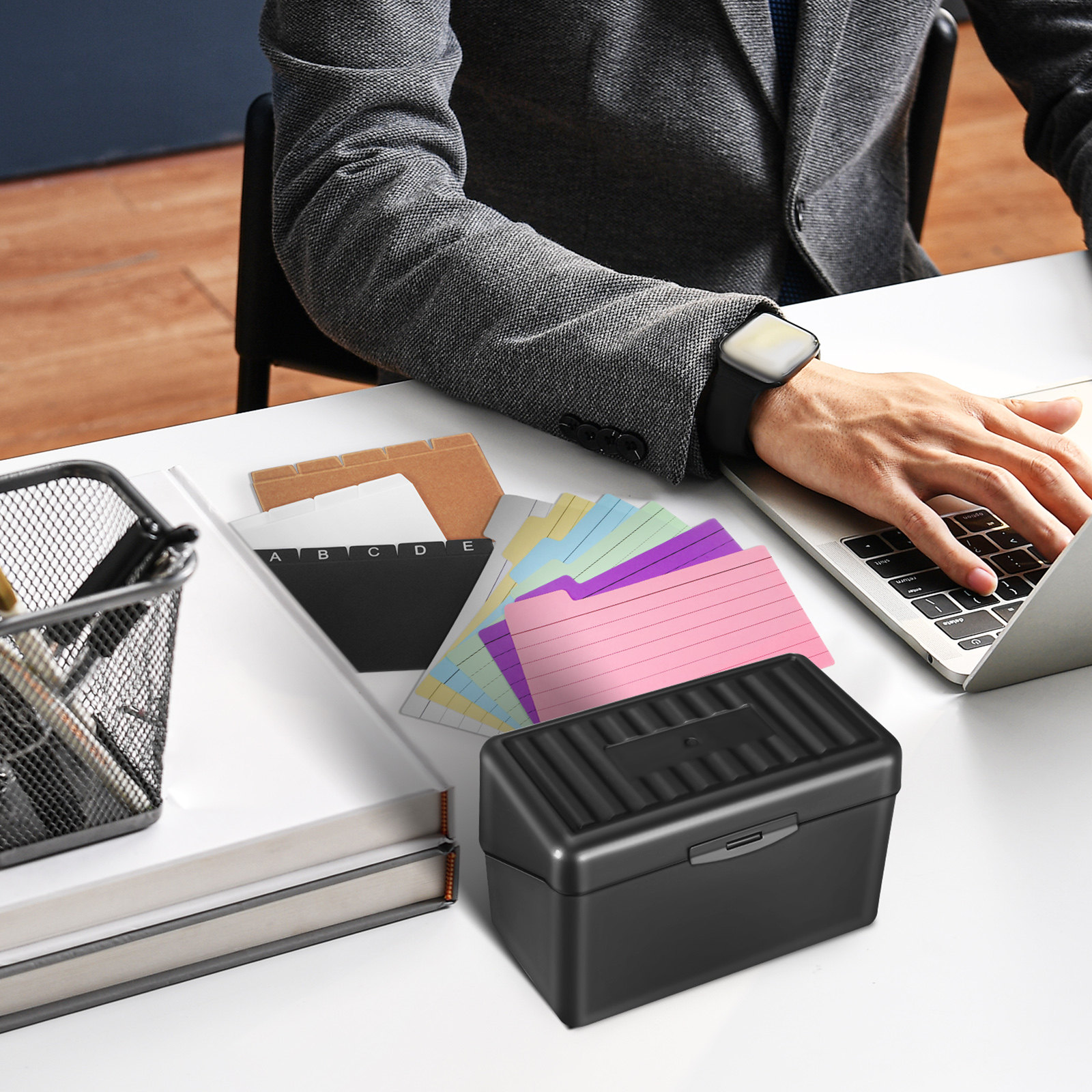 1 Set Desktop-Karten-Organizer – Card Index Box Bewertung und Preis