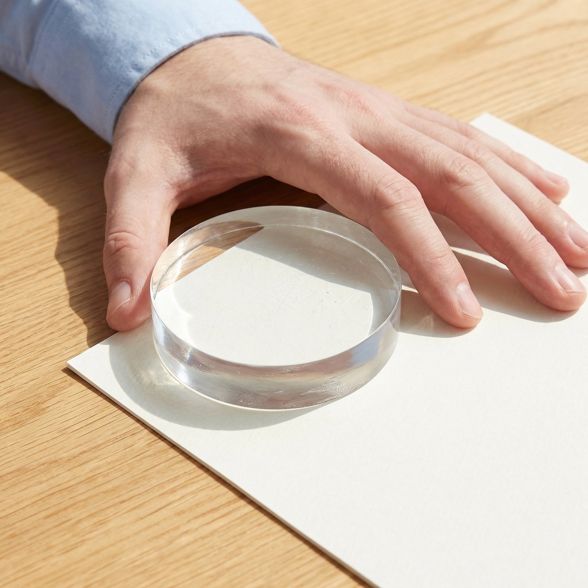 Klarer Kristallglas-Briefbesch – Paper Weight Crystal Bewertung und Preis