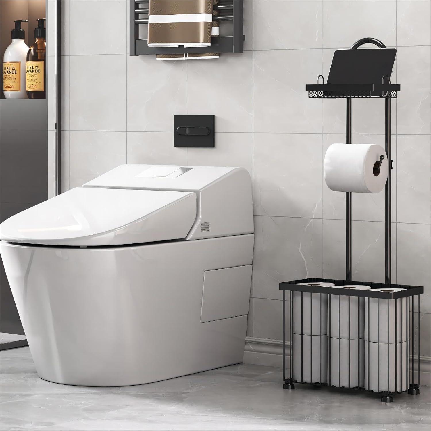 Schwarzer Toilettenpapierhalte – Magazine Holder Rack Bewertung und Preis