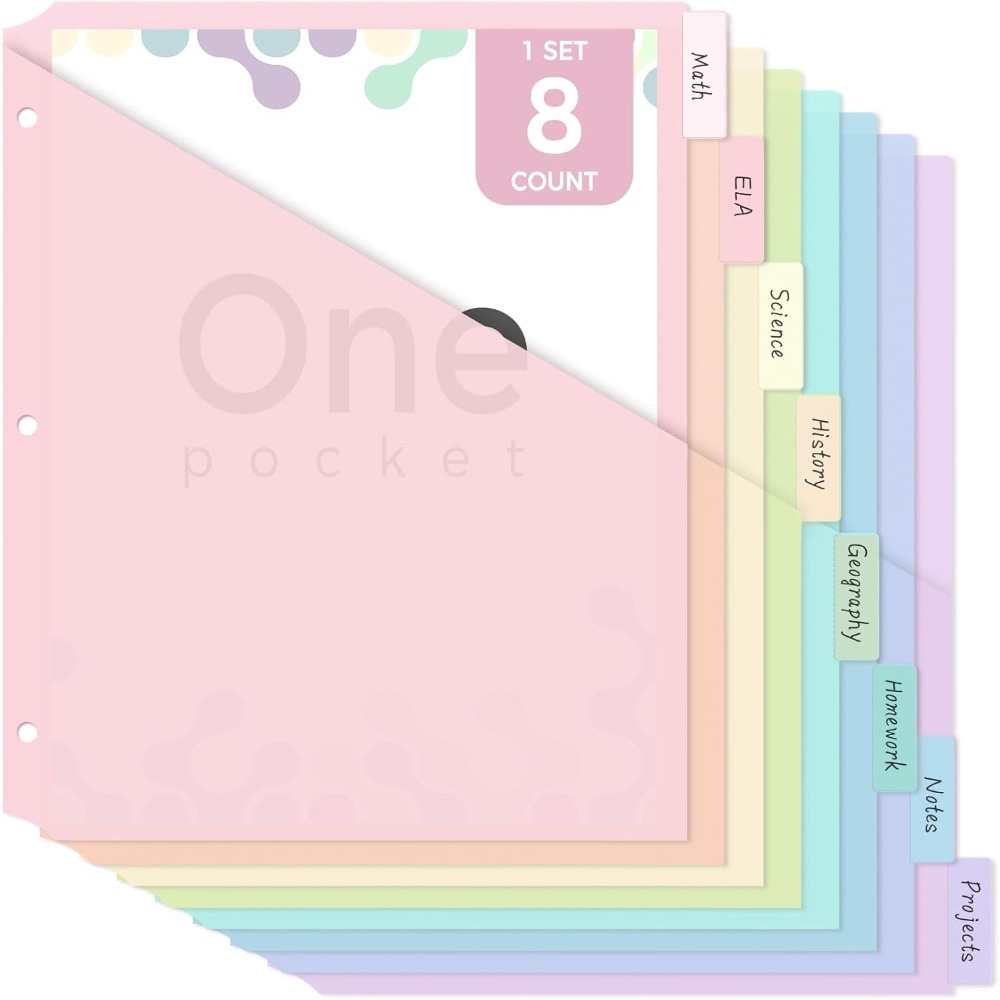 8 Stück langlebige A4-Pastell- – Tab Divider A4 Bewertung und Preis