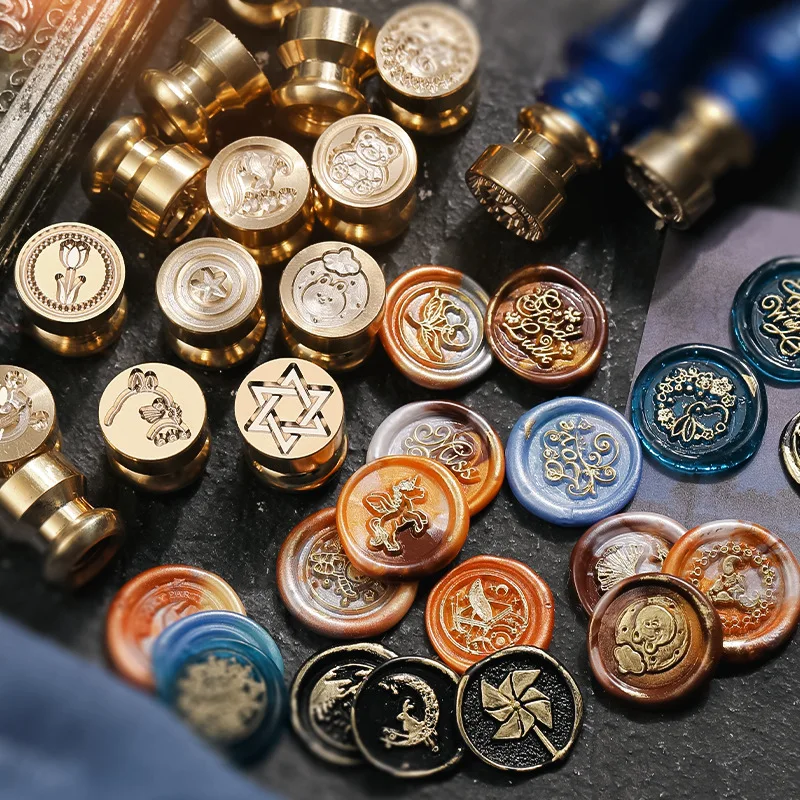 Wachssiegelstempel mit Mond- u – Wax Seal Stamp Set Bewertung und Preis