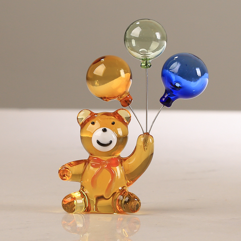 Kristall bär Figur mit drei Ba – Paper Weight Crystal Bewertung und Preis